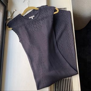 Ronny Kobo High Low Midi Dress Dark Blue SZ M